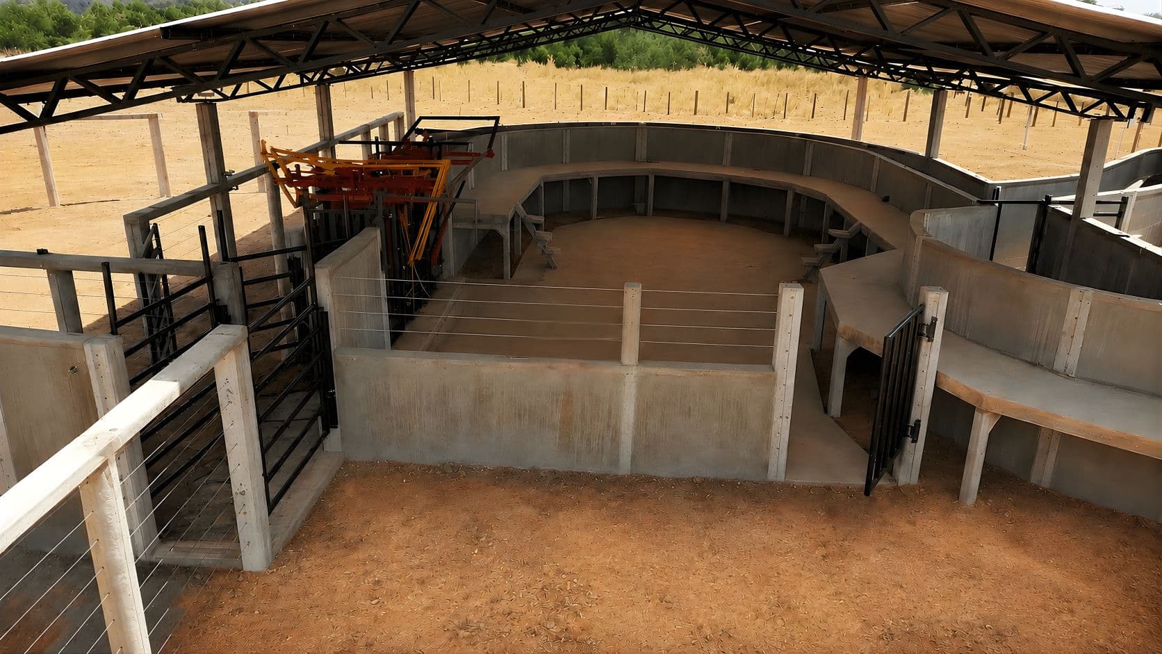 Brete de concreto armado do curral pré-moldado pronto para o manejo